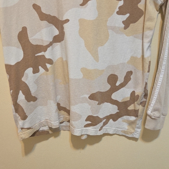 ADIDAS Beige Camouflage Long Sleeve Tee Size Large - Picture 10 of 11